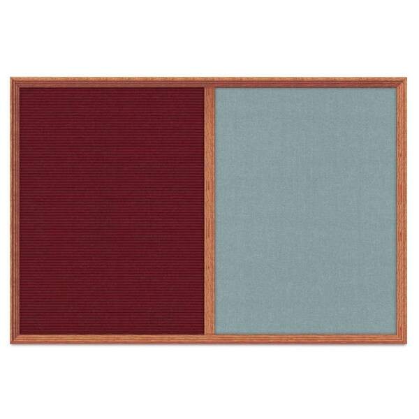 Enclosed Corkboard, 1 Door, 60"x36", 4" Fra